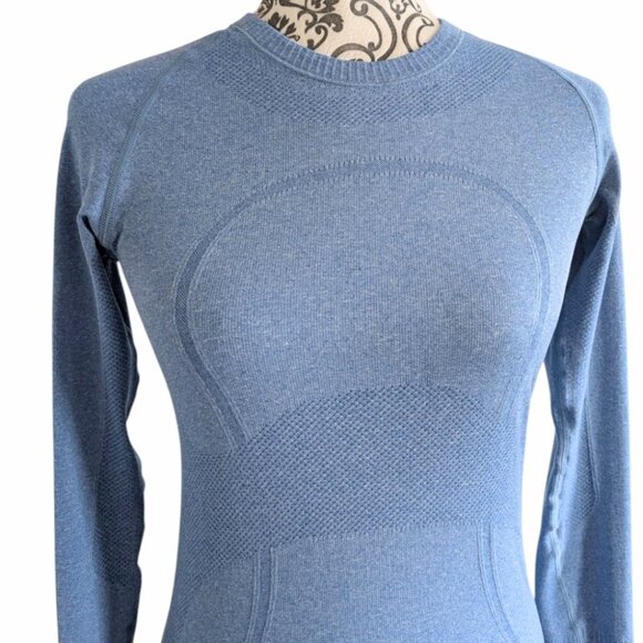 Lululemon Run: Swiftly Tech Long Sleeve Limitless Blue Rel: 1/13 Women's size 4 - Picture 6 of 16